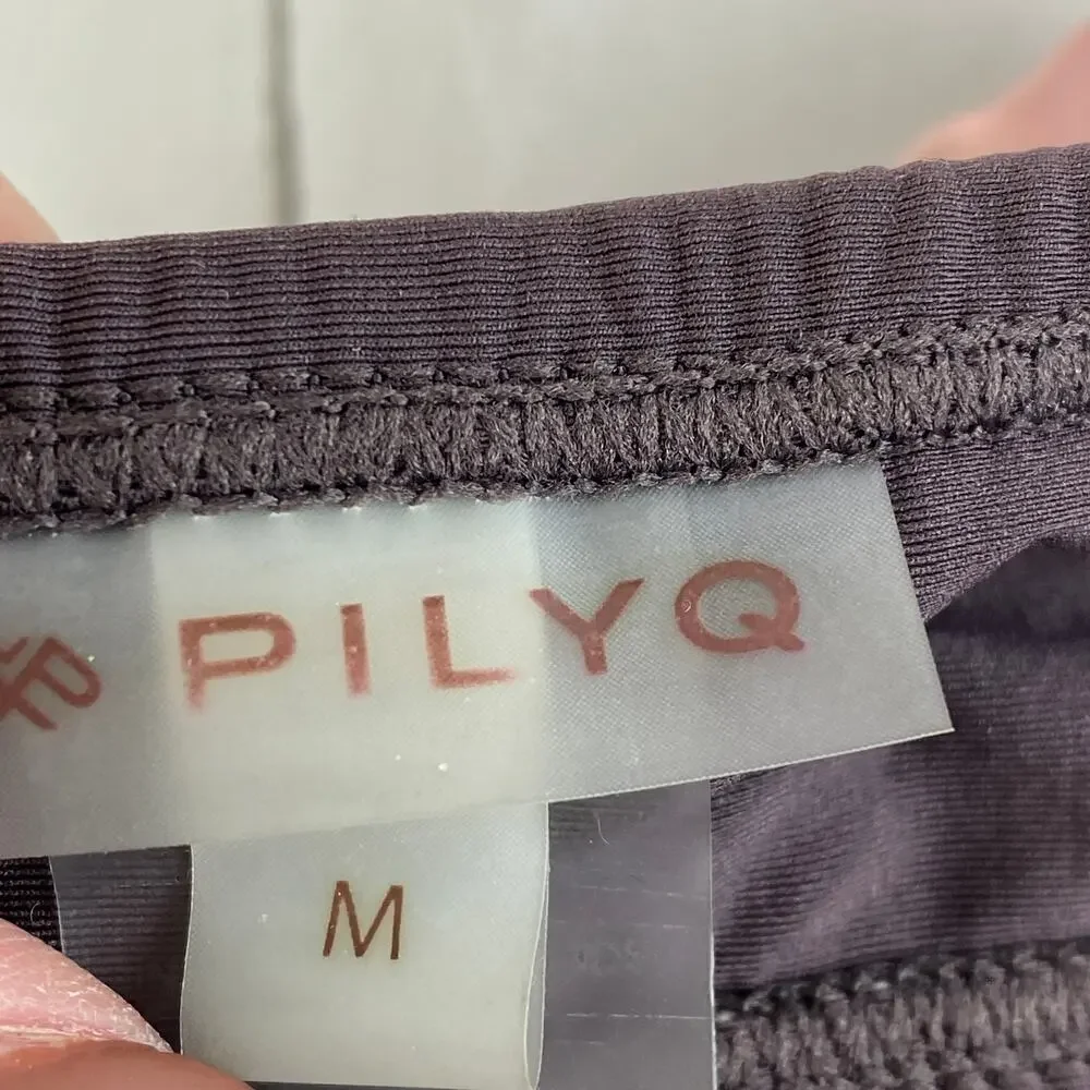 PilyQ Pink Riviera Color Block Teeny Cut Bikini Bottom Size Medium